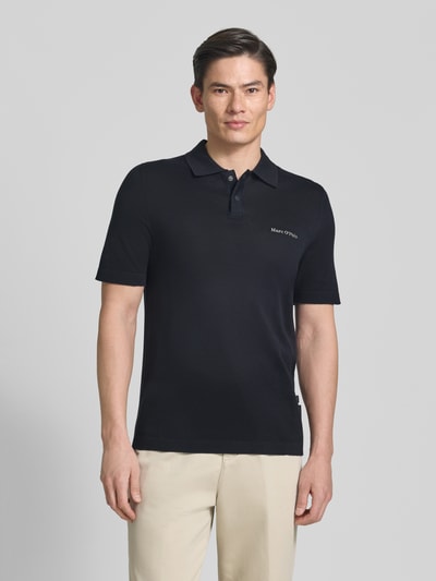 Marc O'Polo Regular Fit Poloshirt aus reiner Baumwolle - Marc O'Polo × DFB Travel Collection Dunkelblau 4