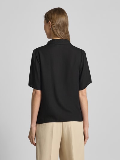 Vila Regular Fit Hemdbluse aus Viskose-Leinen-Mix Modell 'PRICIL' Black 5