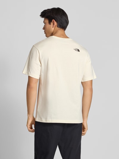 The North Face T-Shirt mit Label-Stitching Offwhite 5
