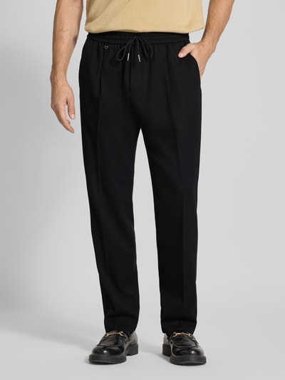 Antony Morato Loose Fit Stoffhose aus Leinen-Viskose-Mix Modell 'NEIL' Black 4