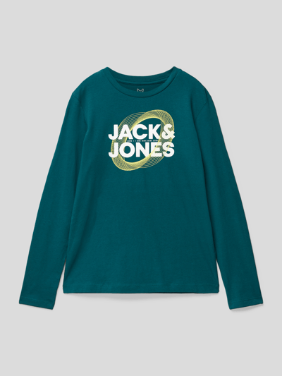 Jack & Jones Longsleeve mit Label-Print Smaragd 1