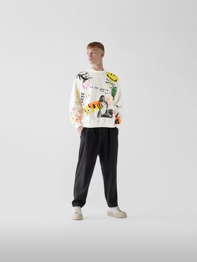 R13 Sweatshirt mit Motiv-Print Offwhite 1