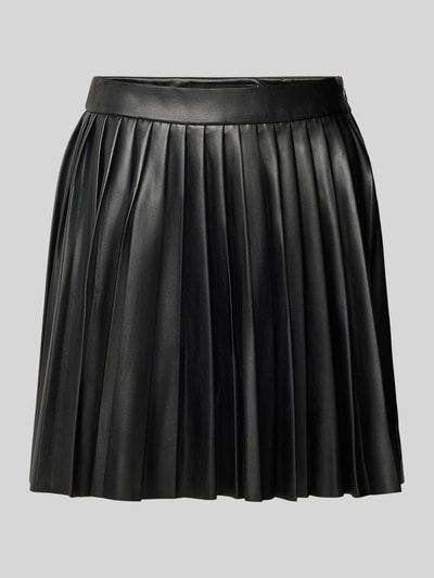 Vero Moda Minirok in leerlook, model 'NAOMIELLY' Zwart - 2