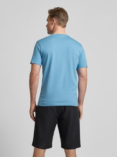 BOSS Orange T-shirt met labeldetail Oceaanblauw - 5