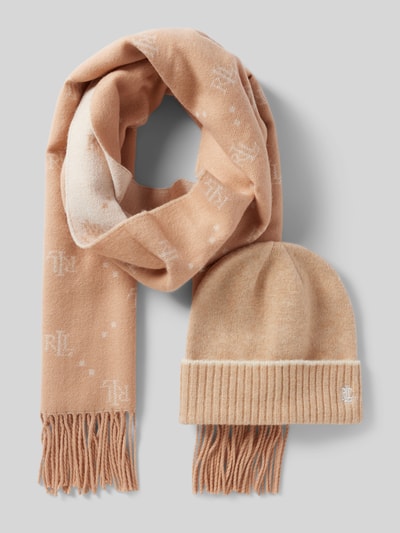 Lauren Ralph Lauren Beanie im Set mit Schal Camel 1