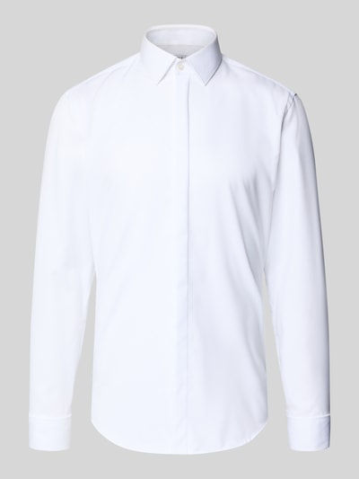 Jake*s Slim Fit Businesshemd aus Baumwolle Weiss 2