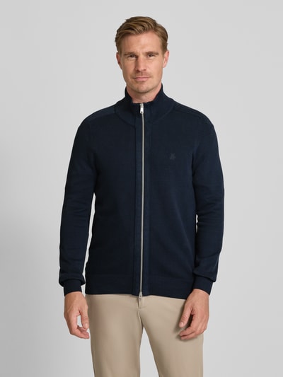 Marc O'Polo Regular fit gebreid jack van puur katoen Marineblauw - 4