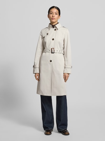 Jake*s Casual Trenchcoat mit Stoffgürtel Offwhite 4