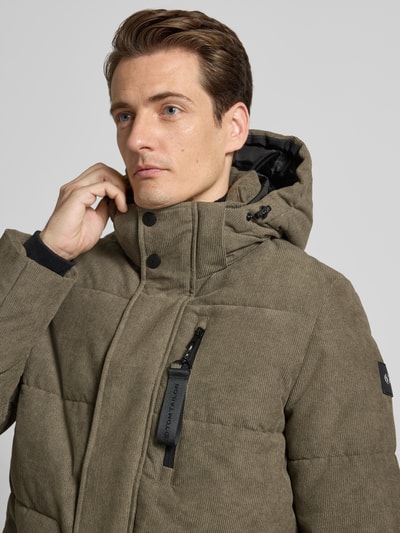 Tom Tailor Gewatteerd regular fit jack met afneembare capuchon Olijfgroen - 3