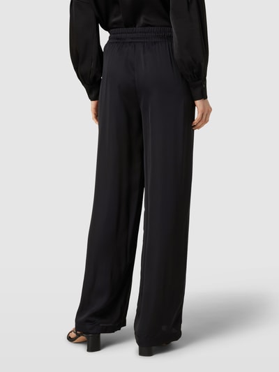 Vila Wide leg stoffen broek met tunnelkoord, model 'ELLETTE' Zwart - 5