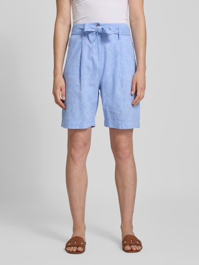 Christian Berg Woman Bermudas mit Stoffgürtel Blau Melange 4