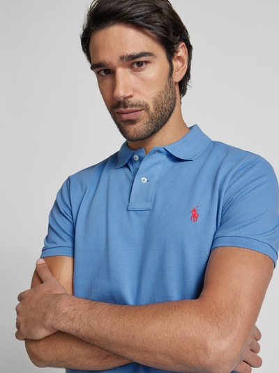 Polo Ralph Lauren Poloshirt mit Label-Stitching Jeansblau 3