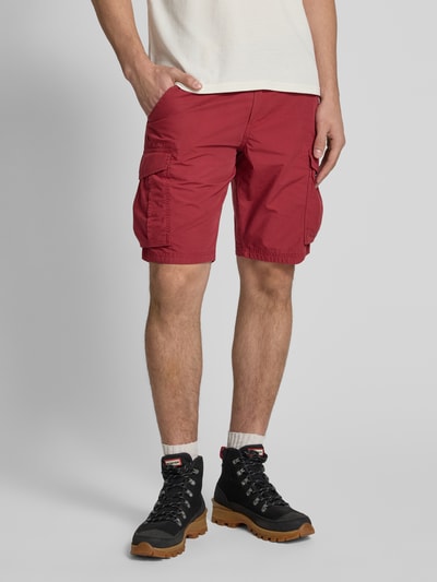 Napapijri Loose Fit Cargoshorts mit Logo-Stitching Modell 'NOTO 2.0' Bordeaux 4