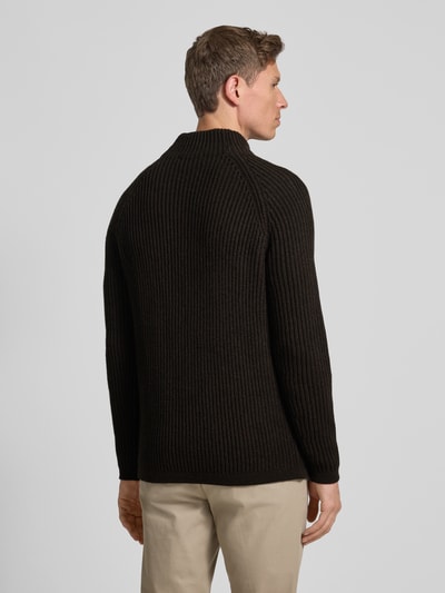 Drykorn Gebreide pullover met alpaca, model 'ARVID' Donkerbruin - 5