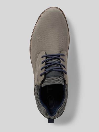 Tom Tailor Schnürschuhe mit Label Print Mittelgrau 3