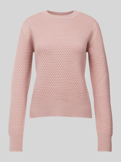 Max Mara Studio Strickpullover mit gerippten Abschlüssen Modell 'ELLADE' Altrosa 1