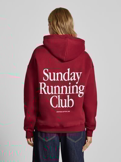 ANOTHER COTTON LAB Bluza z mieszanki wełny Escorial z kapturem i kieszenią kangurką Bordowy 5