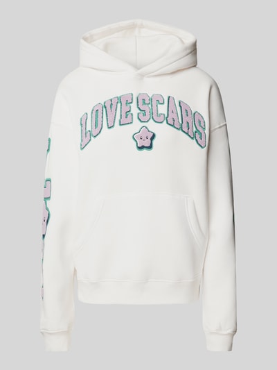 LOVE SCARS Hoodie mit Label-Stitching Offwhite 2