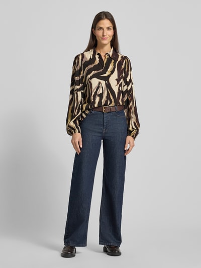 YAS Hemdbluse mit verdeckter Knopfleiste Modell 'ASINA' Beige 1