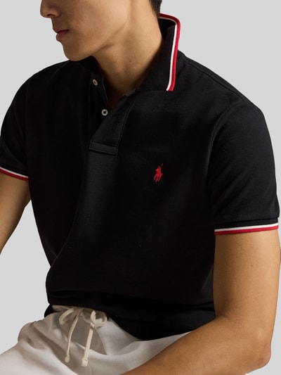 Polo Ralph Lauren Koszulka polo o kroju regular fit z czystej bawełny z paskami w kontrastowym kolorze Czarny 3