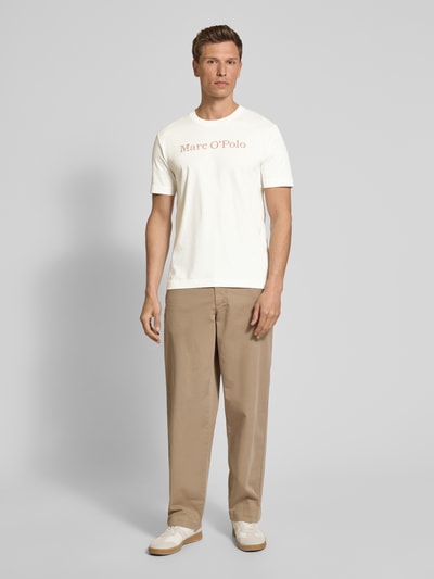 Marc O'Polo Regular Fit T-Shirt aus reiner Baumwolle Offwhite 1