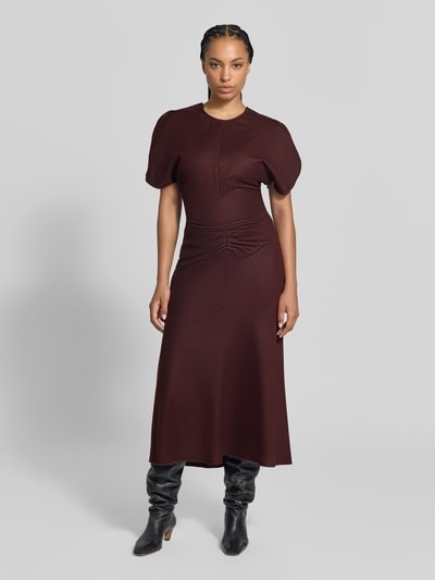 Victoria Beckham Abendkleid aus Seide mit Taillenraffung Bordeaux 4