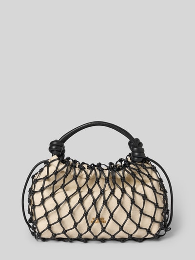 Tommy Hilfiger Torba z rączką z prawdziwej skóry owczej model 'SOFT L MED CROSSOVER MACRAME' Czarny 2
