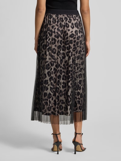 s.Oliver BLACK LABEL Ausgestellter Plissee-Rock mit semitransparenten Oberrock  Black 5