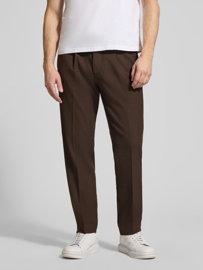 Selected Homme Tapered Fit Chino mit Viskose-Anteil Dunkelbraun 4
