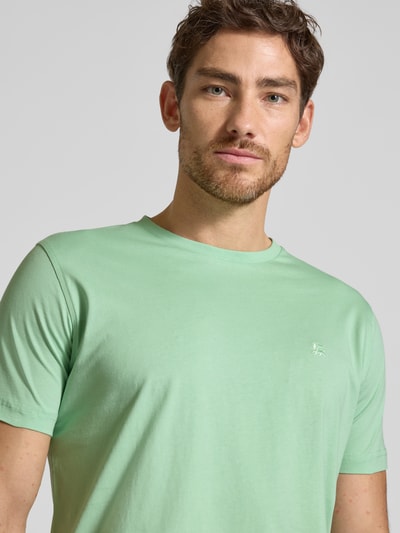Lerros T-shirt o kroju regular fit z czystej bawełny Miętowy 3