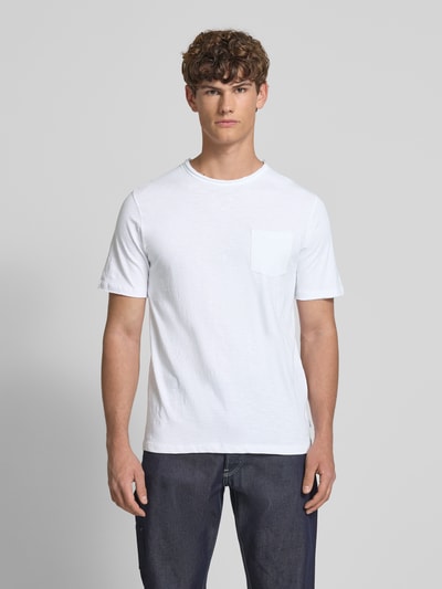 Jack & Jones T-Shirt mit Brusttasche Modell 'JAKE' Weiss 4