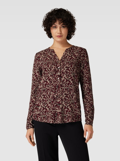 Montego Comfortabele blouse met tuniekkraag  Bordeaux - 4