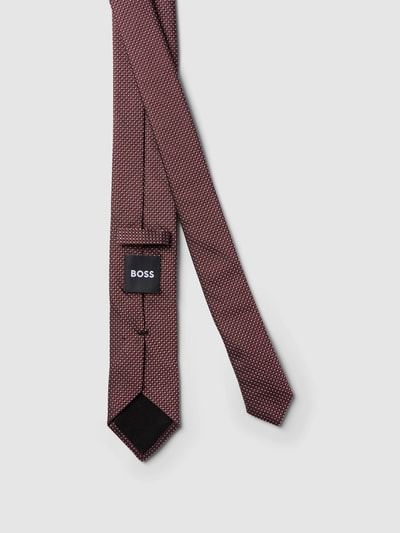 BOSS Slim Fit Krawatte mit Allover-Muster Bordeaux 2