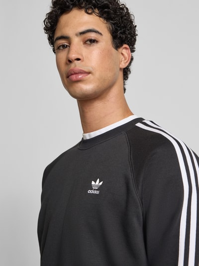 adidas Originals Regular fit sweatshirt met logostitching, model 'Crew' Zwart - 3
