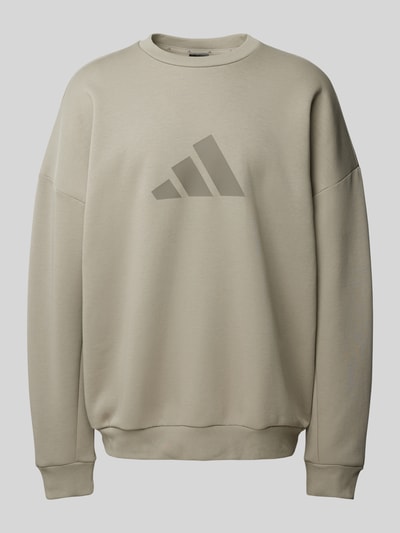 ADIDAS SPORTSWEAR Oversized Sweatshirt mit Label-Print Taupe 1