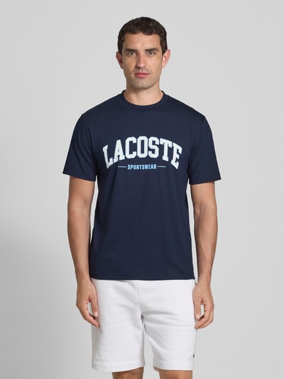 Lacoste T-Shirt mit Label-Print Blau 4