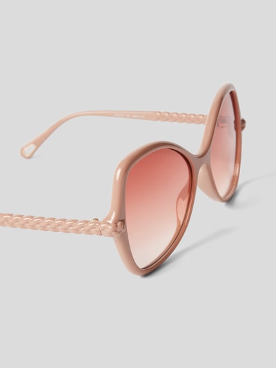 Chloé Sonnenbrille mit Flecht-Optik Beige 3