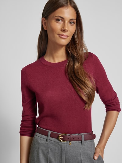 Christian Berg Woman Selection Gebreide pullover met ronde hals Bordeaux - 3