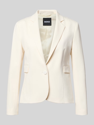 BOSS Slim Fit Blazer aus Viskose-Mix Modell 'JIA14' Offwhite 2