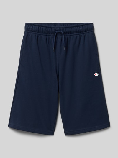 Produktfoto, Sweatshorts mit Logo und elastischem Bund von CHAMPION aus Baumwoll-Mix, navyblau, Relaxed Fit, glatte Textur, Kindergröße 140