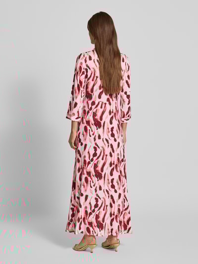 YAS Maxi-jurk met knoopsluiting, model 'SAVANNA' Donkerrood - 5