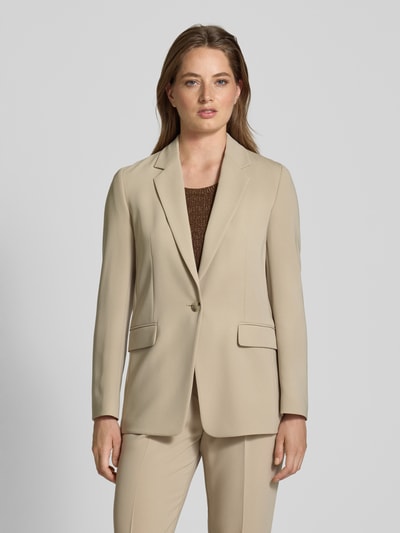 BOSS Regular fit blazer met 1-knoopssluiting Beige - 4