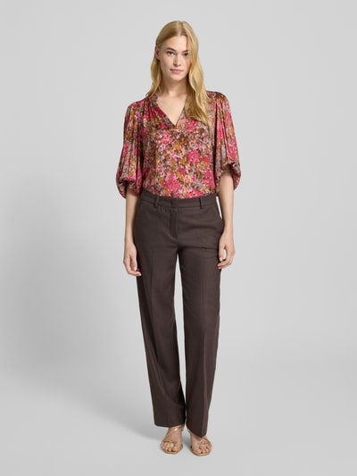 Rich & Royal Blusenshirt mit V-Ausschnitt Bordeaux 1