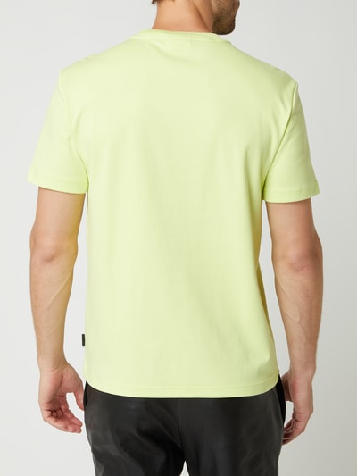 CK Calvin Klein T-shirt z bawełny bio  Neonowy żółty 5