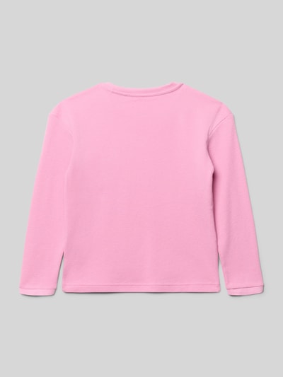 Blue Seven Regular fit shirt met lange mouwen en motiefstitching Felroze - 3