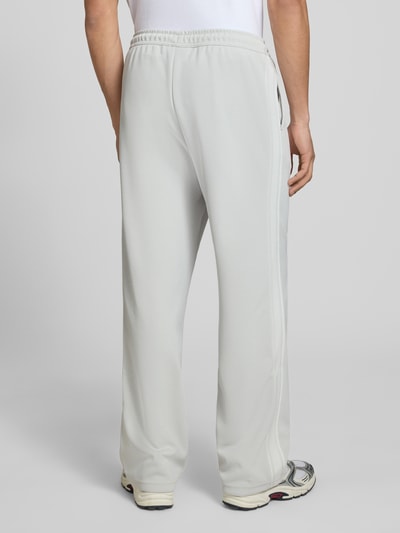 PEGADOR Wide Leg Sweatpants mit elastischem Bund Hellgrau 5