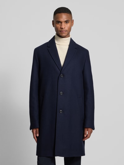 HUGO Regular Fit Mantel aus Woll-Mix Modell 'MALTE' Marine 4