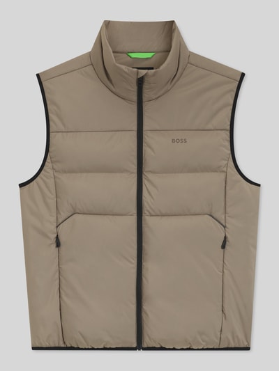 BOSS Green Regular fit bodywarmer met opstaande kraag model 'OW_Urbanex' Zand - 2