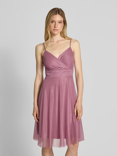 TROYDEN COLLECTION Cocktailkleid mit Taillenband Rosa 4