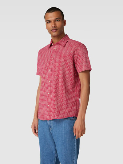Esprit Koszula casualowa o kroju regular fit ze wzorem na całej powierzchni Mocnoróżowy 4